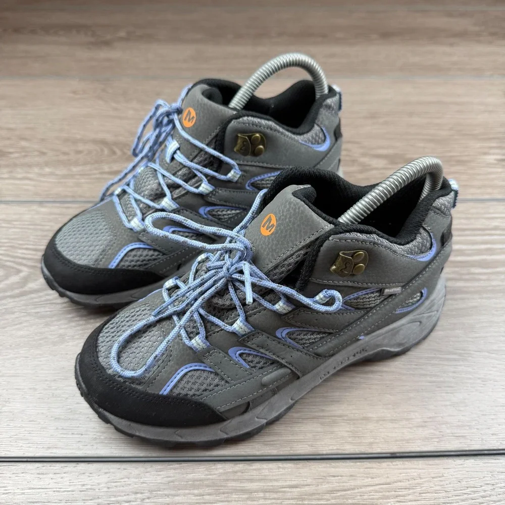 Merrell Kids Hiking Boots Waterproof Leather Mesh Gray MK162260 Size 4W